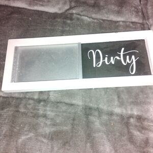 Chic White and Black Laundry Sign